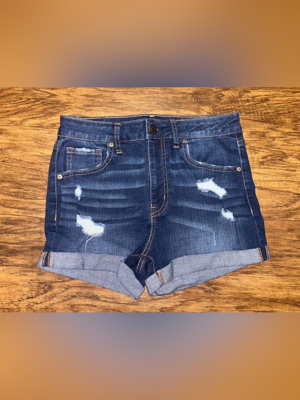 Aeropostale Super High Rise Midi Shorts Size 4